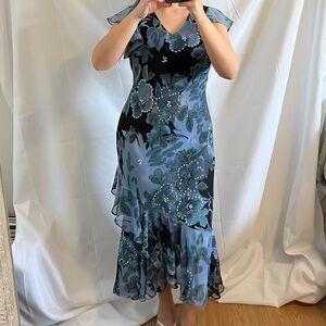 Vintage Beaded Asymmetrical Dress